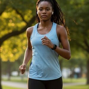 Light Blue Racerback Athletic work out Tank Top size medium women’s